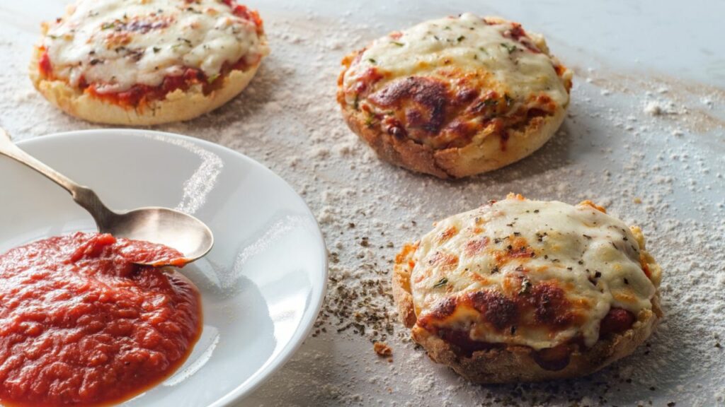 English muffin pizza for toddlers