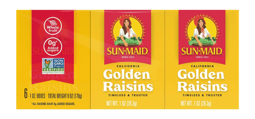 road trip snacks for kids golden raisins