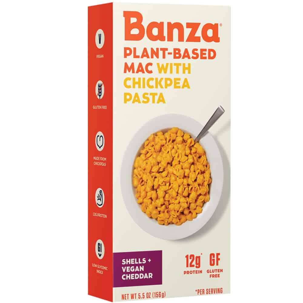 Banza plant-based mac with chickpea pasta