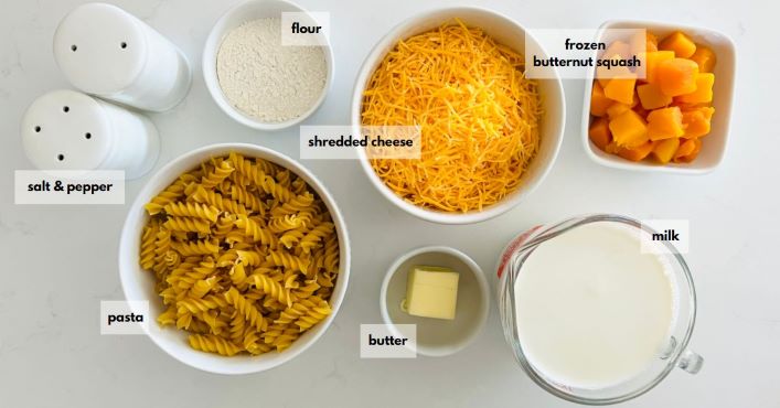 Hidden Veggie Mac N Cheese ingredients
