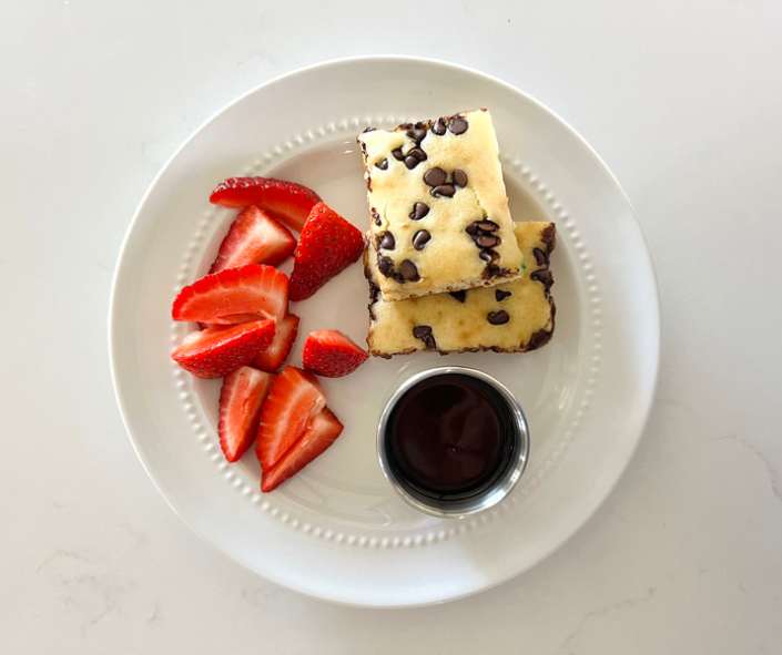 sheet pan chocolate chip pancakes