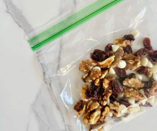 Trail mix with walnuts
