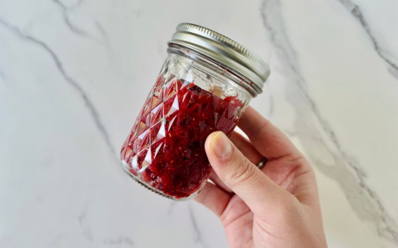Homemade strawberry chia jam